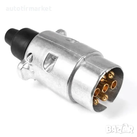 Букса за ремарке метална 7 пина 12V мъжка – NA548, снимка 2 - Аксесоари и консумативи - 56054212
