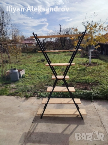 Етажерка в индустриален стил , снимка 2 - Етажерки - 52539708