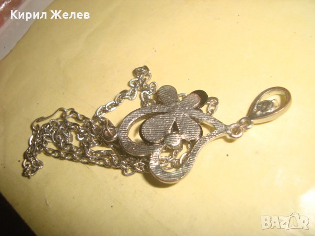 СРЕБРИСТО МОДНО КРАСИВО и НЕЖНО АРТ КОЛИЕ с КРИСТАЛ 21865, снимка 5 - Колиета, медальони, синджири - 33737097