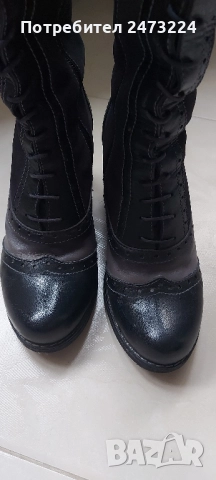 Дамски кожени боти и ботуши , снимка 2 - Дамски ботуши - 51921614