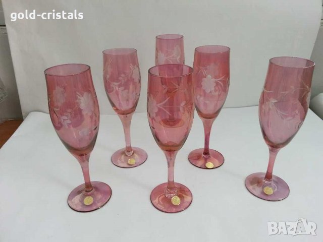 Стари стъклени чаши , снимка 2 - Антикварни и старинни предмети - 29850946