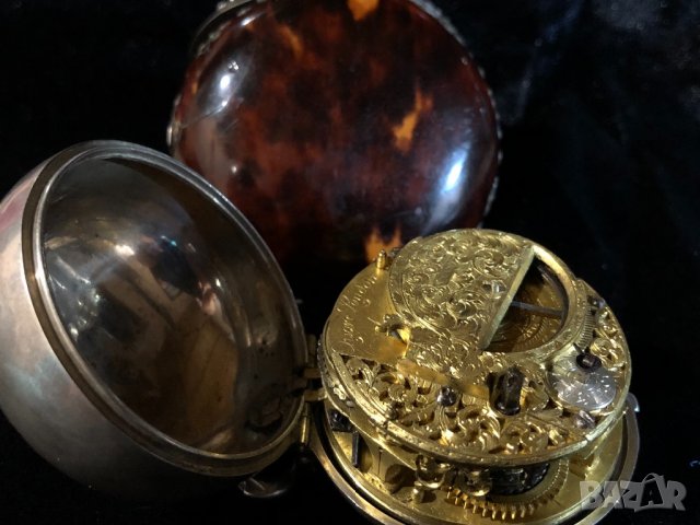 Джобен часовник Daniel Quare от 1667г., снимка 5 - Джобни - 30267611