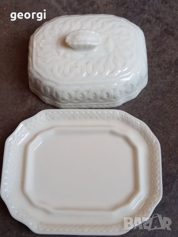 Античен немски порцеланов съд за масло  30/2, снимка 3 - Аксесоари за кухня - 38658616