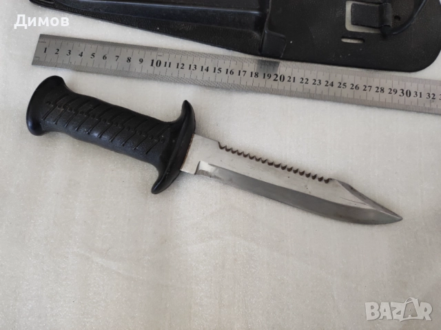 Качествен водолазен нож 29 см, снимка 3 - Ножове - 51451786