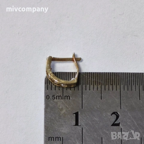 Златни обеци 0.86гр., снимка 2 - Обеци - 53340866