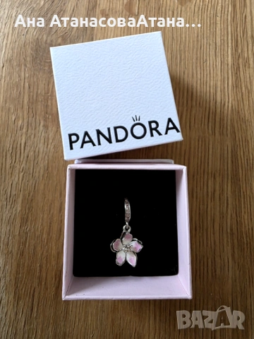 Талисман висулка Пандора, Цъфтяща Сакура, снимка 3 - Колиета, медальони, синджири - 53854639