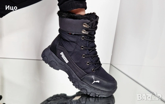 Дамски зимни високи обувки (боти) , снимка 9 - Маратонки - 53183641