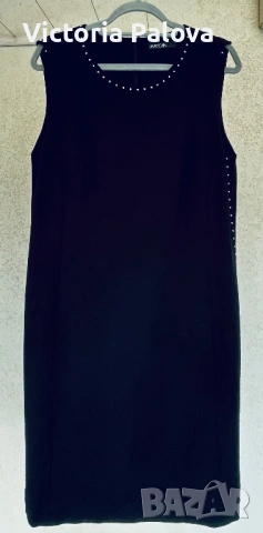 MARCCAIN оригинал черна рокля с метални капси премиум качество и стил, снимка 6 - Рокли - 53309712