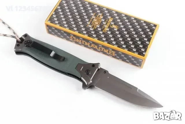 Сгъваем автоматичен Browning 364(зелен) -88х220, снимка 7 - Ножове - 50741775