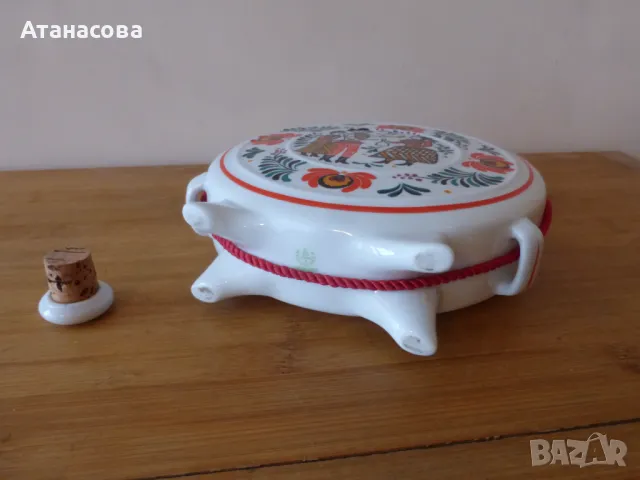 Унгарска порцеланова бъклица бардуче павурче Холохаза 1970 г , снимка 13 - Антикварни и старинни предмети - 47476783