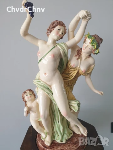 нимфи статуетка 46см-5кг/еротика/голяма керамична фигура на голи момичета