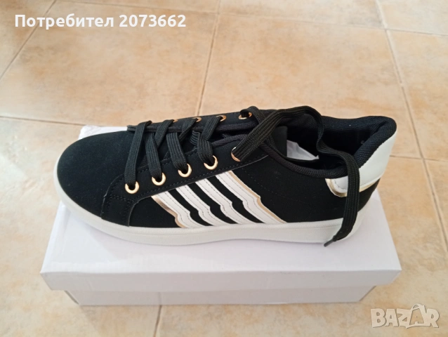 Дамски кецове 38 номер черни и бежово , снимка 2 - Маратонки - 54193216