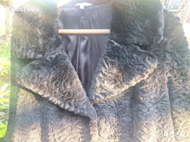 Зимно дамско палто еко кожа, снимка 3 - Якета - 50625032