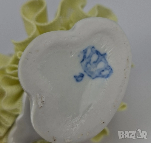 Порцеланова балерина със жълта рокля, снимка 4 - Статуетки - 52678931