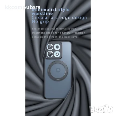 За Motorola Edge 70 Max 5G Матов Магнитен TPU PC Калъф Skin-Touch с 360° Въртяща Стойка и Скрийн Про, снимка 3 - Калъфи, кейсове - 55885614