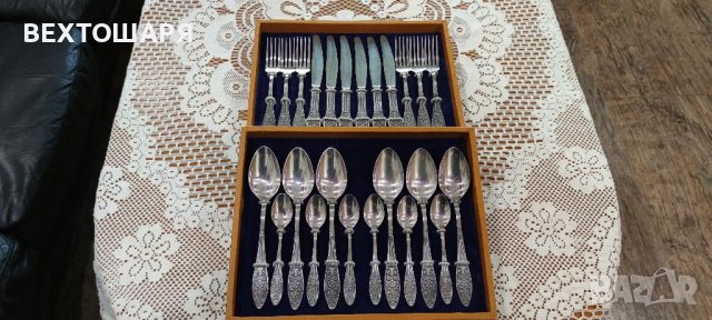 Уникален Комплект Руски Прибори за Хранене , снимка 7 - Антикварни и старинни предмети - 38588870