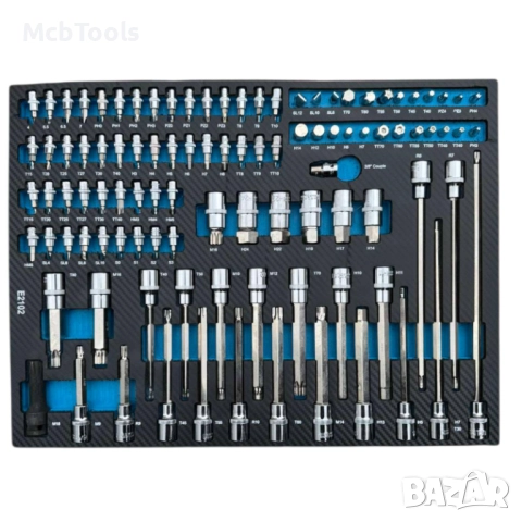 Професионален шкаф с инструменти Stahlmayer – 7 чекмеджета, неръждаем плот, 251 части, снимка 3 - Други инструменти - 52242547