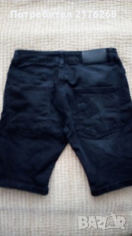 Мъжки черни къси дънки, снимка 2 - Къси панталони - 37198022