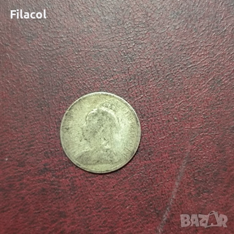 Кипър 3 пиастъра 1901 г. Кралица Виктория, снимка 2 - Нумизматика и бонистика - 52865304