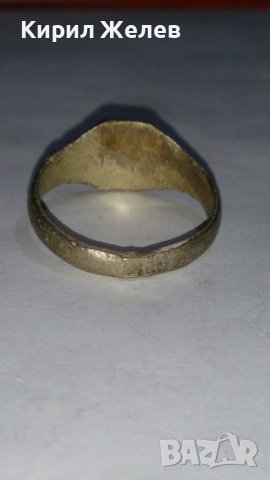 СТАРИНЕН САЧАНЕН ПРЪСТЕН с МОНОГРАМ БУКВА - А - МАЙСТОРСКА РЪЧНА ИЗРАБОТКА САЧАН  73701, снимка 3 - Антикварни и старинни предмети - 28993390