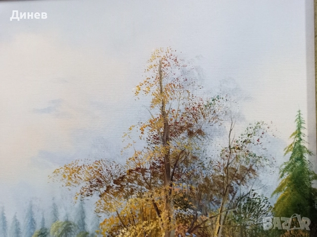 Внушителен Пейзаж от Гастон Квидус (Gaston Quidousse, 1938–1998), снимка 8 - Картини - 51968387