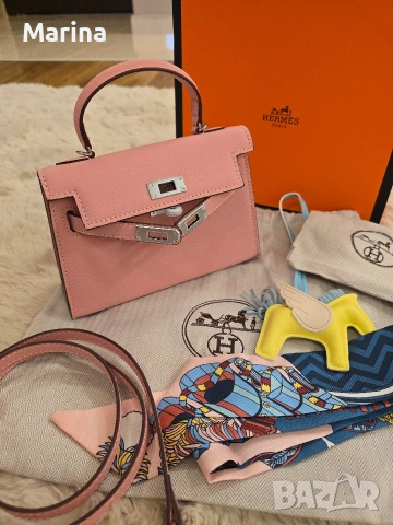 Налична чанта Hermes Mini Kelly, снимка 12 - Чанти - 53322258