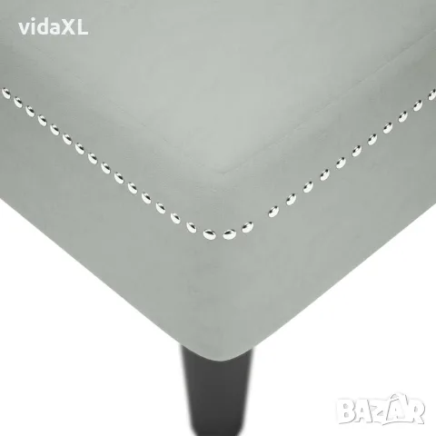 vidaXL Кушетка с възглавница и десен подлакътник, светлосив, кадифе, снимка 6 - Кушетки - 56147419
