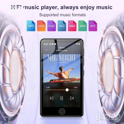 MP3 плейър с Bluetooth и WiFi, MP3 и MP4 плейъри с 4.02-инчов сензорен екран и високоговорител, снимка 4 - MP3 и MP4 плеъри - 52107749