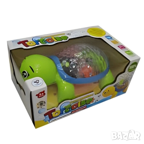 Щастлива костенурка – Детска интерактивна играчка с 3D светлини, музика и проекция, снимка 4 - Образователни игри - 52060211