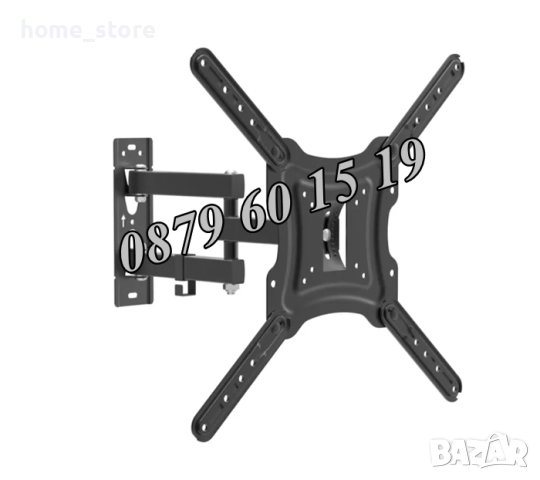 Въртяща стойка за телевизор за стена 14-55", подвижна стойка до 50кг, снимка 3 - Стойки, 3D очила, аксесоари - 52502709