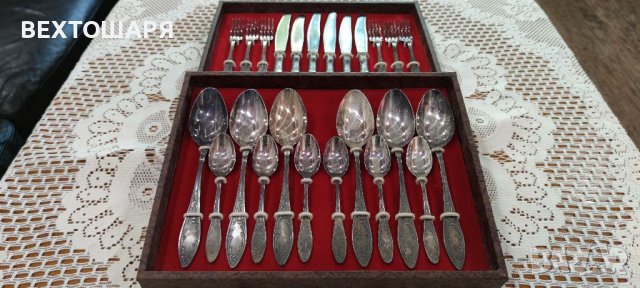 Невероятен Руски Комплект Прибори за Хранене , снимка 4 - Антикварни и старинни предмети - 38588763