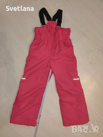 Детски зимни панталони в ярък розов