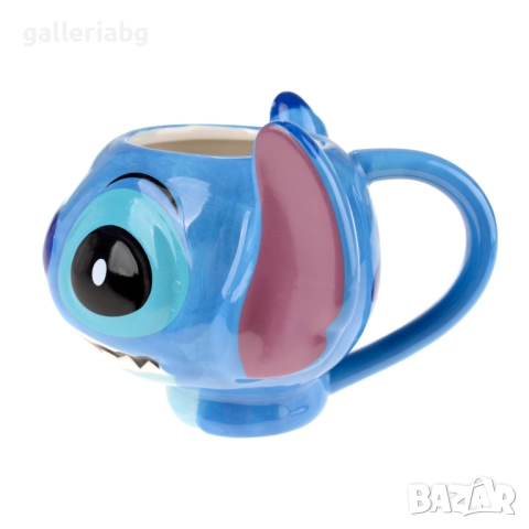 Керамична 3D чаша Stitch глава – Lilo & Stitch, 200 мл, снимка 4 - Чаши - 52681892