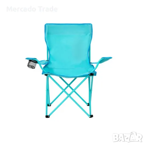 Сгъваем къмпинг стол Mercado Trade, С калъф, Тюркоаз, снимка 2 - Столове - 49665755
