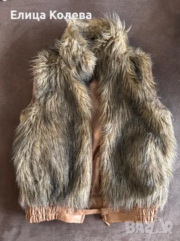 Елек кожа и косъм 10 г, снимка 3 - Детски якета и елеци - 49695811