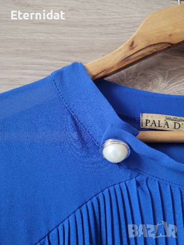 Синя блуза солей PALA D'ORO , снимка 5 - Блузи с дълъг ръкав и пуловери - 44685228