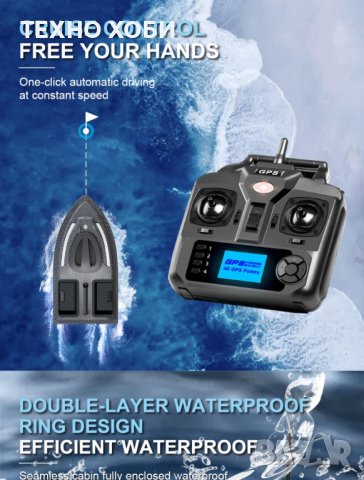 Лодка за захранка карбонова с 40 точков GPS с автопилот, снимка 11 - Такъми - 33610450