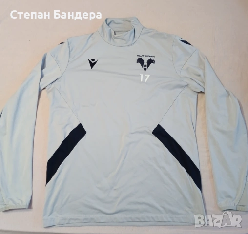 КАТО НОВА MACRON x HELLAS VERONA FC size L 100% оригинална горница Макрон Верона training top, снимка 3 - Спортни дрехи, екипи - 53213788