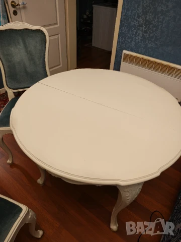 Бароков масивен дървен комплект маса с 4 стола разпродажба , снимка 9 - Маси - 50982046