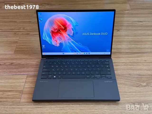 2x14 OLED Asus ZenBook DUO`Ultra 7-155H/16GB LPDDR5/512GB NVMe/Батерия 12ч, снимка 2 - Лаптопи за работа - 56164759