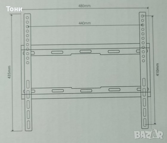 Нова универсална стойка за телевизор One for All /от 24" до 65" инча, снимка 4 - Стойки, 3D очила, аксесоари - 42364918