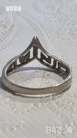 Сребърен пръстен Миандър 925 проба , снимка 4 - Пръстени - 44216966