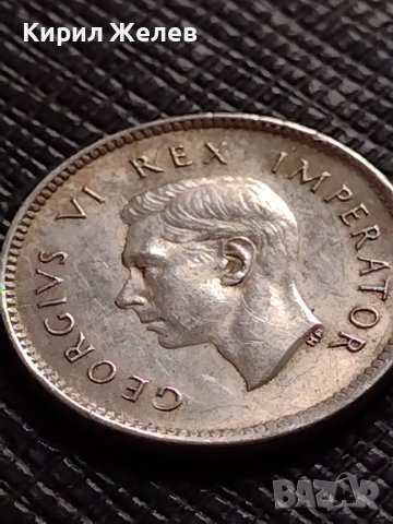 СРЕБЪРНА МОНЕТА 3 пенса 1937г. Южна Африка крал Джордж шести УНИКАТ 26814, снимка 12 - Нумизматика и бонистика - 40212428