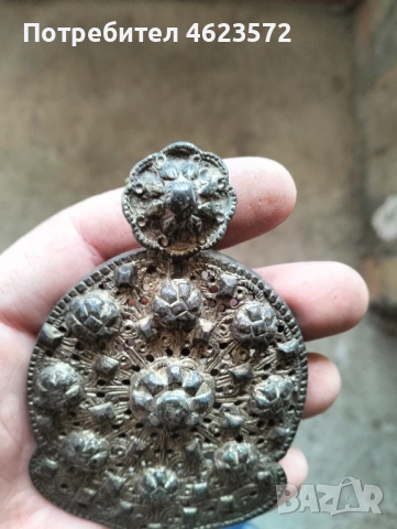 Стара сребърна пафта, снимка 2 - Антикварни и старинни предмети - 53996398