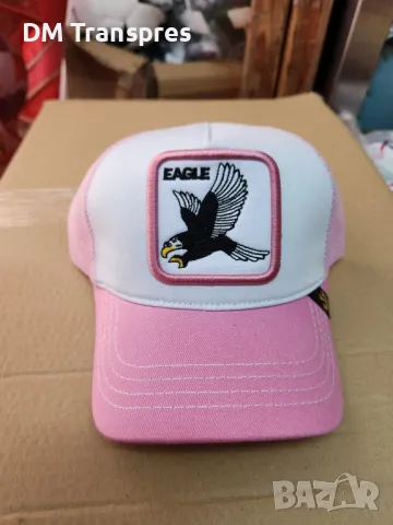 Дамска шапка с козирка Goorin Bros Eagle бяло и розово, орел, снимка 1