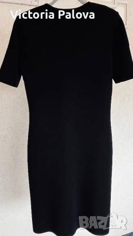 Елегантна черна вълнена рокля Strenesse Group, размер 36 (Made in Italy), снимка 9 - Рокли - 53984705