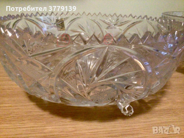 Кристална фруктиера/ купа, снимка 4 - Други - 53227273