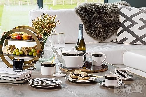 Нов Фин Mikasa Luxe Deco Чайник с Инфузер за Чай Подарък дом кухня порцелан, снимка 12 - Други стоки за дома - 42822868