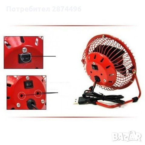 TD-603 Настолен USB Венитилатор, снимка 5 - Лаптоп аксесоари - 30909482