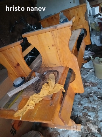 маса и две пейки дължина 2.10 ширина 60, снимка 3 - Маси - 52866819